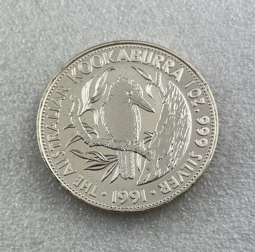 1991 Australia Sydney Coin Fair Nov 17-18 Issue - 1oz Kookaburra Specimen Coin - - Foto 2 di 4