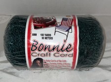 NIP Bonnie Craft Cord Single of 100 Yard Cord 6mm Diameter Antique Green