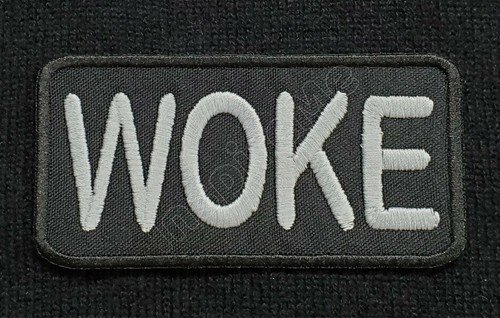 WOKE Embroidered Sew/Iron-On Patch Hook & Loop BLM Protest - Picture 2 of 2