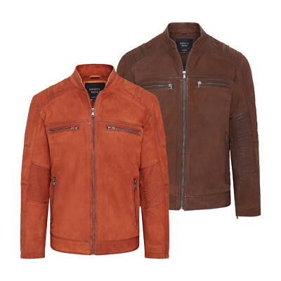 Infinity Leather Herren Biker Lederjacke Café Racer Zipp Retro Kurz