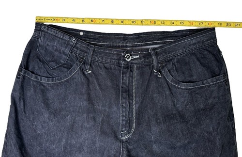 Artful Dodger Bruiser schwarze Herrenjeans mit Blumenstickerei Reißverschluss Größe 38 x 32 - Bild 12 von 13