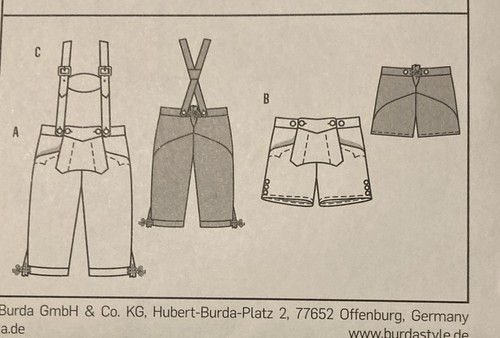 Burda 9508 Kids LEDERHOSEN TRACHT GERMAN Folk US Sizes 4-10 UCFF - Picture 4 of 4