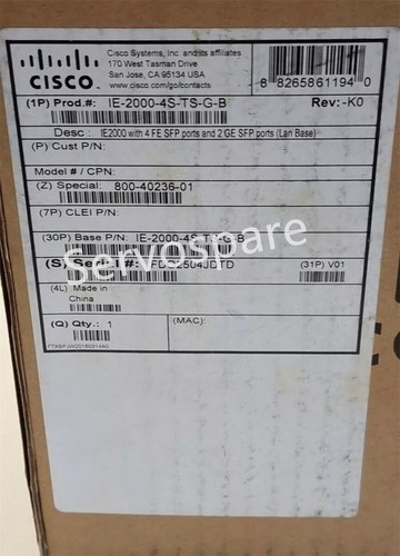 1PC NEW Cisco IE-2000-4S-TS-G-B Industrial Ethernet Switch - Picture 1 of 6