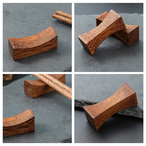 12 Pezzi Supporto Bacchette Legno Viaggio Lavoro Riutilizzabile Riposo Porta Bacchette - Foto 10 di 12