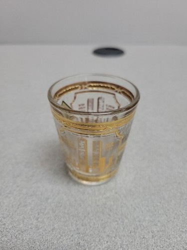 Culver New York City Skyline with World Trade Center Shot Glass 22k