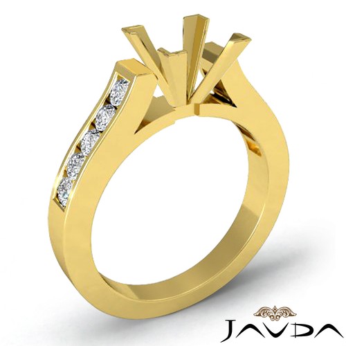 Antique Style Princess Diamond Engagement Ring Channel Setting Semi Mount 0.30Ct - Picture 12 of 13