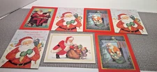 Lot of 7 Plus Mark Christmas Cards Santa  no envelopes
