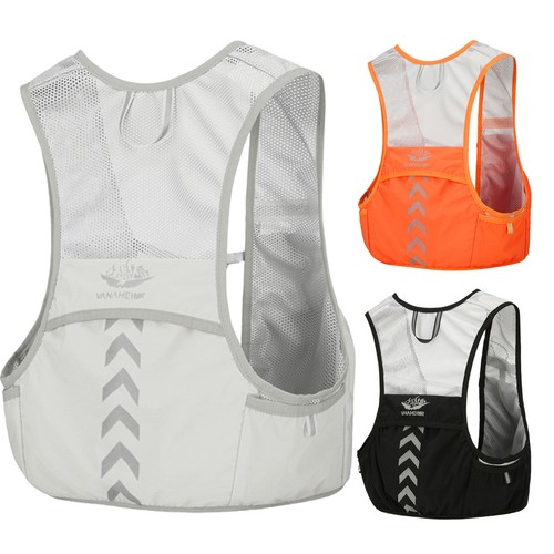 Hydration Running Vest Reflective Chest Pack Phone Holder Breathable Lightweight