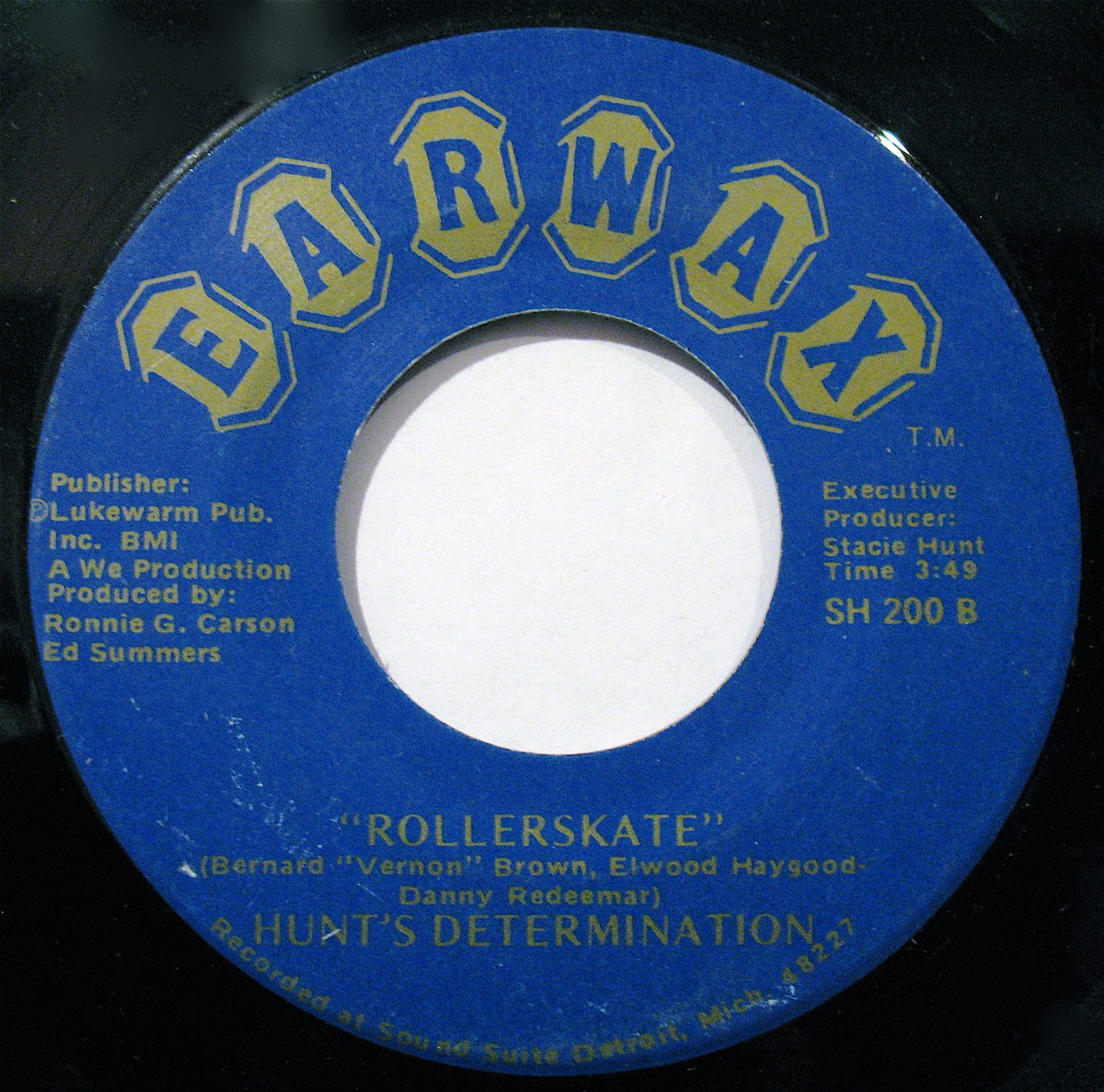 HUNT'S DETERMINATION-She's On My Mind-Rarer Soul & Funk 45