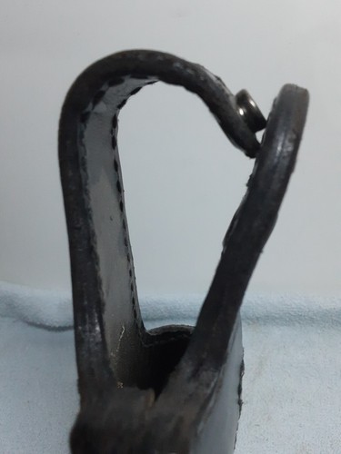Vintage Tex Shoemaker & Son Black Leather Holster N69H-4516CD - Imagen 7 de 8