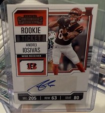 2023 Panini Contenders Andrei Iosivas Rookie Ticket Auto #217 Bengals