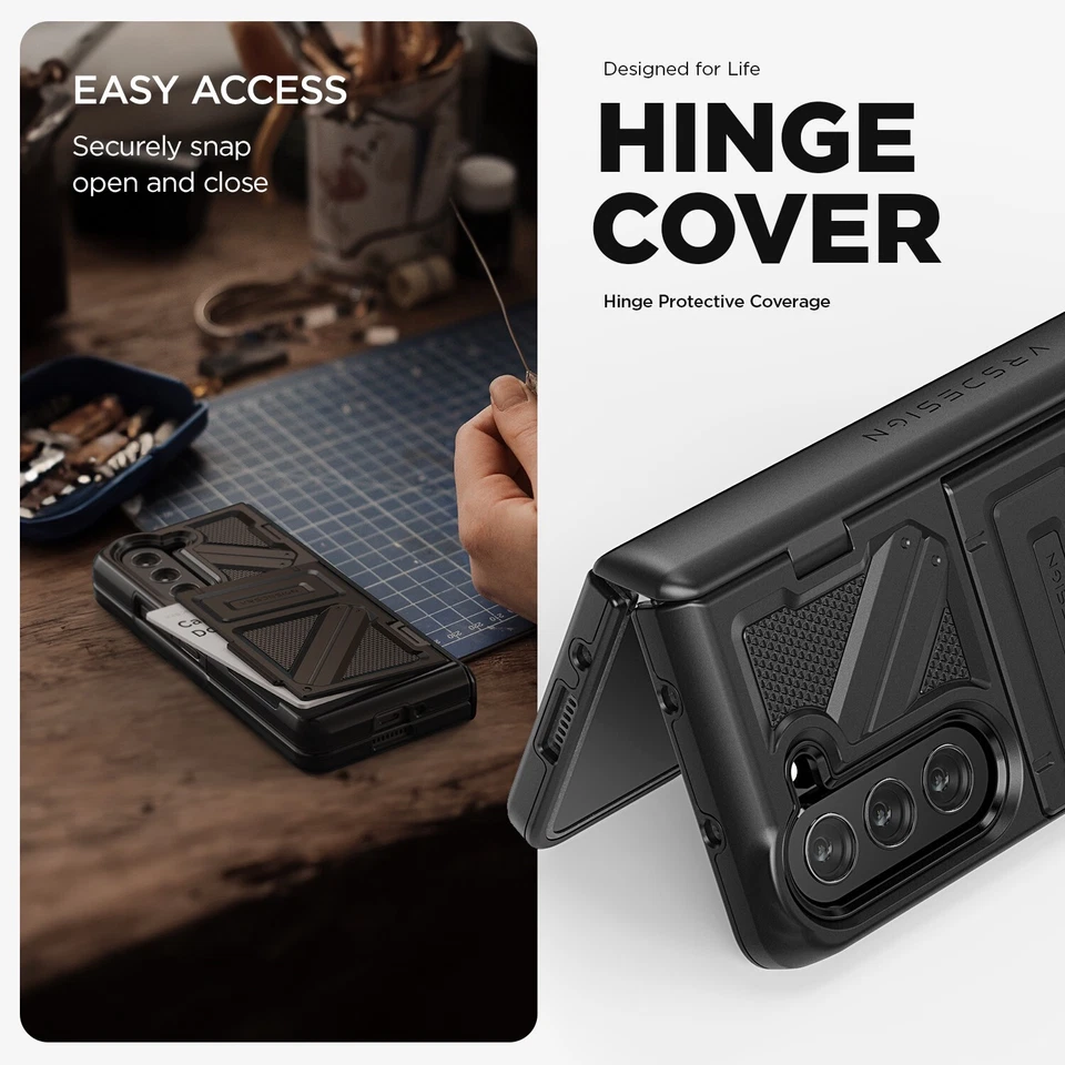 Capa carteira e dobradiça design VRS [Terra Guard Ultimate GO] para Galaxy Z Fold 5 - Imagem 4 de 4