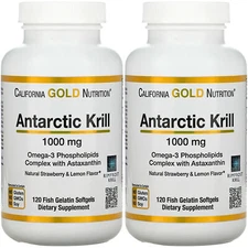 Antarctic Krill Oil, Omega-3 Phospholipids with Naturally Occurring Astaxanthin,