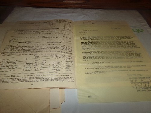 Lote 23 cartas de citación de declaraciones de impuestos de colección Skidmore TX A.J Etter 1922-39 - Imagen 5 de 24