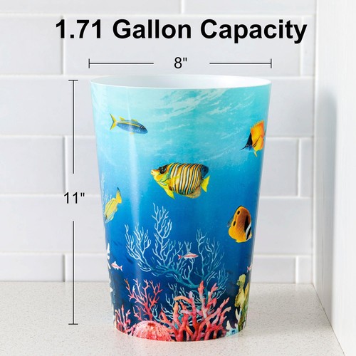Under The Sea Fish Wastebasket - Picture 4 of 5