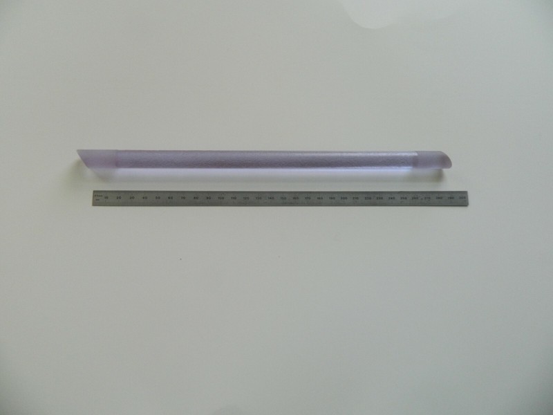 Silicate Nd:glass rod, 15 mm dia. x 280 mm length, Brewster ends, new, vintage  