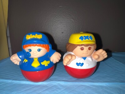 2 Vintage 1987 Playskool WEEBLE WOBBLES 