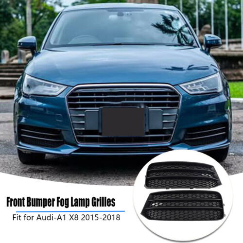 For Audi A1 8X 2015-2018 Primed Front Bumper Fog Light Cover Lower Grille Bezel - Picture 2 of 10