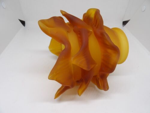 LOT de 6 TULIPES en VERRE Ambre Forme Fleur. Neuf - Bild 2 von 4