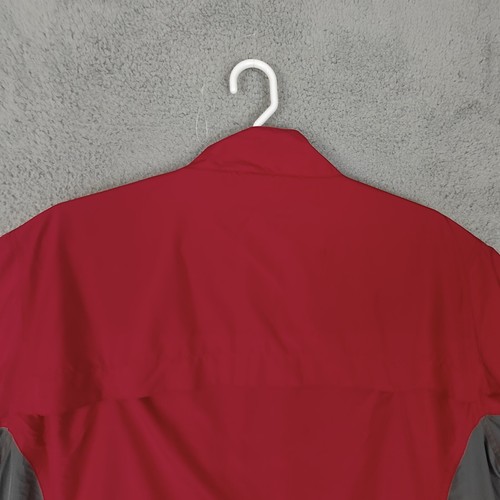 Giacca a vento Ping Golf uomo grande rosso grigio manica corta 1/4 tasche zip - Foto 13 di 18