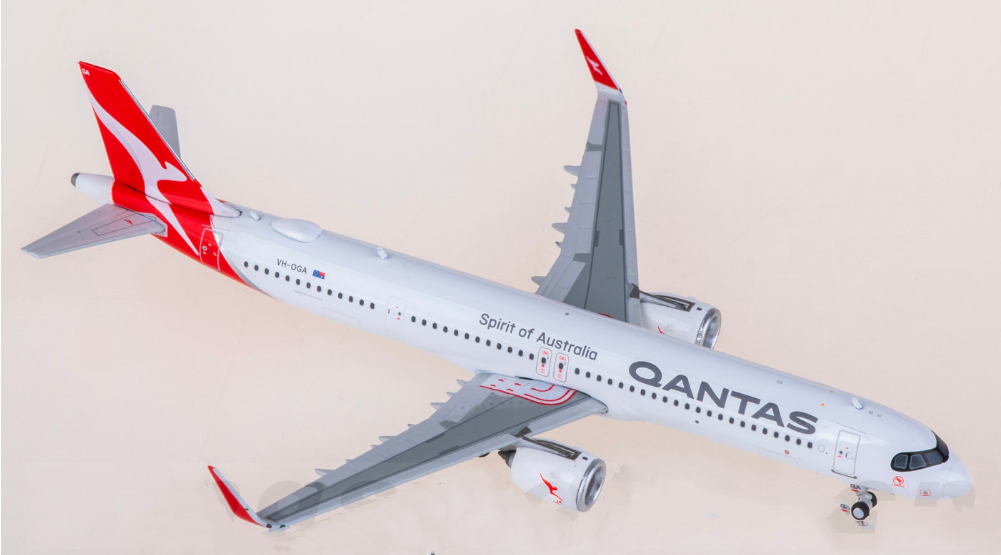 カンタス航空 A321XLR VH-OGA 1/400 1:400 Phoenix Qantas Airbus A321neo VH-OGA Diecast Aircraft