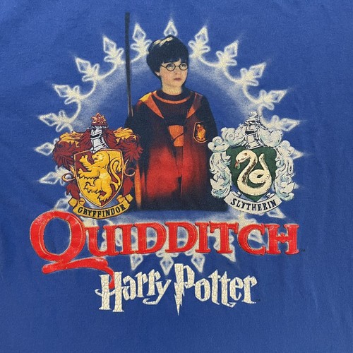 Vintage Harry Potter T Shirt Youth Large Quidditch 2000 Y2K - Picture 3 of 9