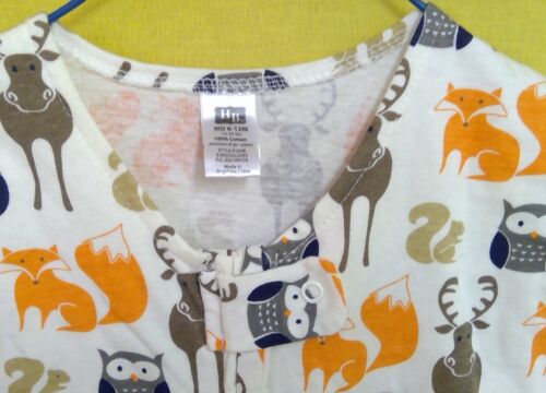 HB Hudson Baby Sleeping Bag 6-12 months Sleeveless Forest Animal Pattern Zipper - Picture 3 of 13
