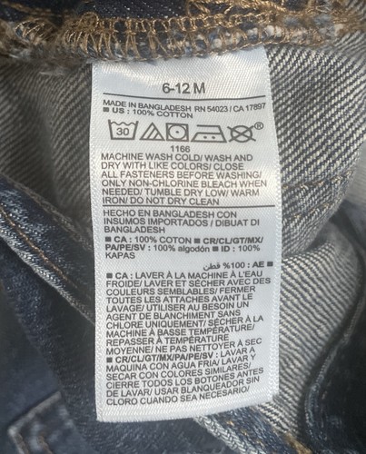 Unisex Baby Old Navy Denim Jean Overalls sz 6-12m - Picture 6 of 6