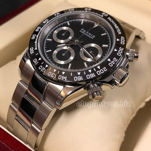 Montre pour homme de qualité supérieure 40 mm chronographe saphir lunette céramique vendeur américain - Photo 1 sur 10