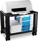 Printer Stand-2-Tier under Desk Table for Fax, Scanner, Printer, Office Supplies