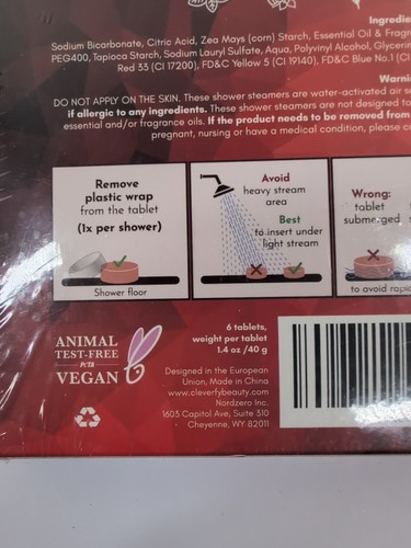 Aromatherapie Dusche Dampfgarer Orange Packung mit 6 Duschbomben mit ätherischem Öl NEU - Bild 3 von 6