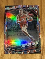 2025 Prizm WNBA #113 WNBA Logo Silver Prizm Jacy Sheldon Washington Mystics