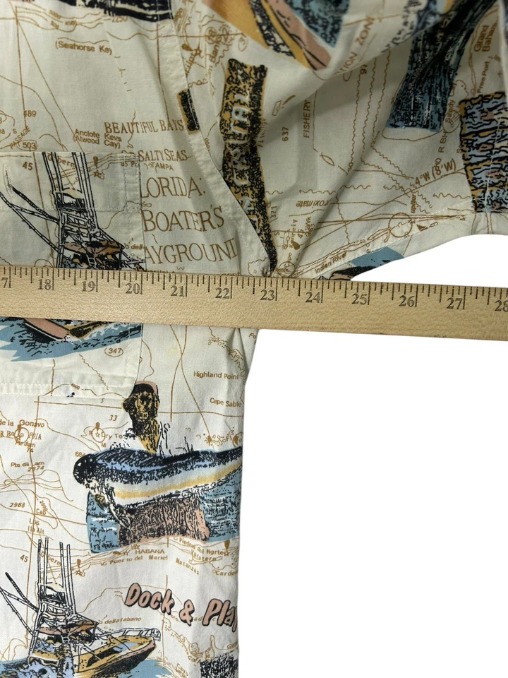 Global Tracking GPS Mens Shirt Deep Sea Fishing Pattern Size Large Florida Shirt - Image 3 of 4