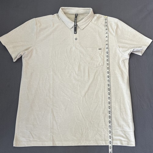 Vuori Herren Ace Polo XXL Beige Hafer Stretch Feuchtigkeitsableitend Reisen Pendeln - Bild 6 von 6