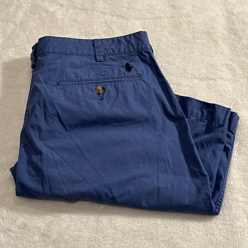 Polo Ralph Lauren Mens Shorts Relaxed Fit 32 Blue Chino drawstring 9” Inseam - Picture 1 of 9