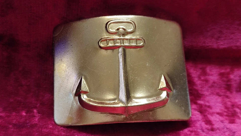 Vintage Soviet Buckle Belt USSR Navy Sailor River Fleet Army Uniform Military - Image 4 of 4