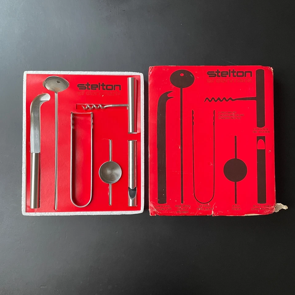 Retro Stelton Cocktail Set 6 pcs - Danish design Arne Jacobsen & Peter Holmblad - Immagine 2 di 4