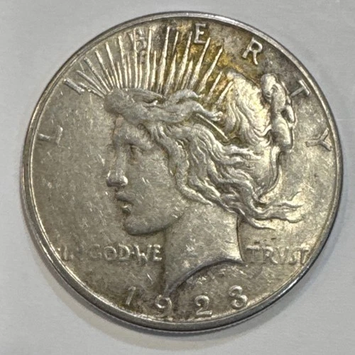 1923 U.S. Peace Dollar $1 Silver Coin Business Strike Circulated Uncertified