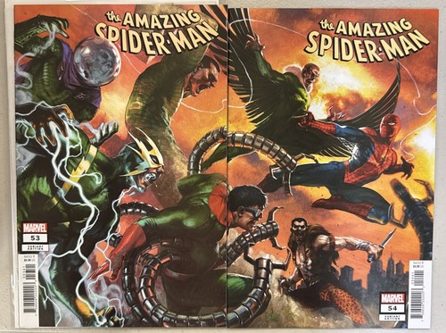 Amazing Spider-Man #53 & #54 Gabriele Dell Otto set varianti di collegamento quasi nuovo 🔥 - Foto 1 di 3