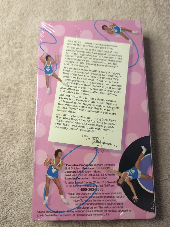 Vintage Richard Simmons Sweating Sweatin To The Oldies 2 3 VHS Tapes NEW Sealed - Image 4 of 4