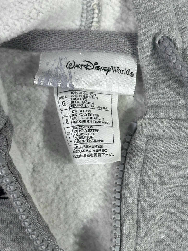 Disneyland Walt Disney World Tigger Cremallera Completa Gris Sudadera con Capucha Mujer Grande Foto 3 de 4