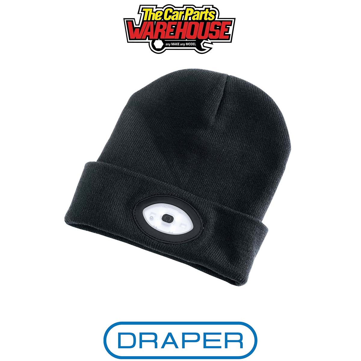 Draper 99521 Beanie Hat with 1W Rechargeable Torch - 100 Lm (Black... - Image 3