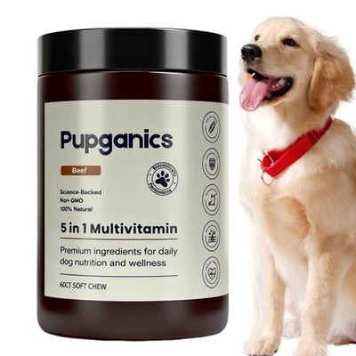 Pupganics 5in1 Multivitamin Soft Chews For Dog Dog Vitamins And Supplements