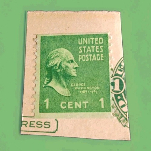 1954 George Washington 1 Cent Vintage Stamp Green United States Postage - Picture 4 of 5