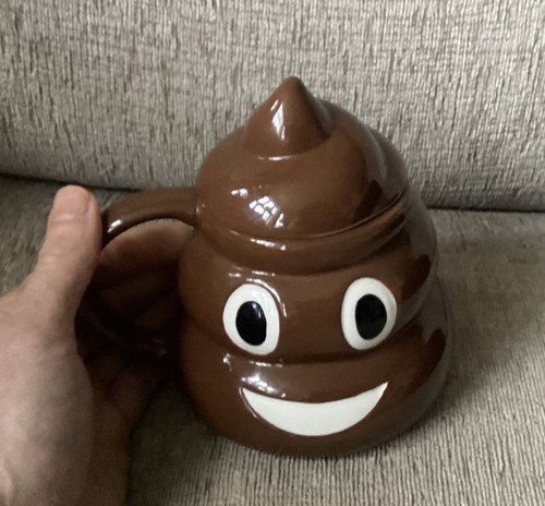 Emoji Tasse Poo Poop Emoti & Deckel Tee Kaffeetasse Büro lustig 💩Neuheit Display SB - Bild 4 von 17