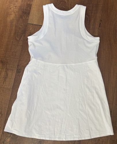 Vestido Tenis Lululemon Textura Rejilla Sin Mangas Blanco Talla 8 Ropa Activa - Imagen 7 de 8