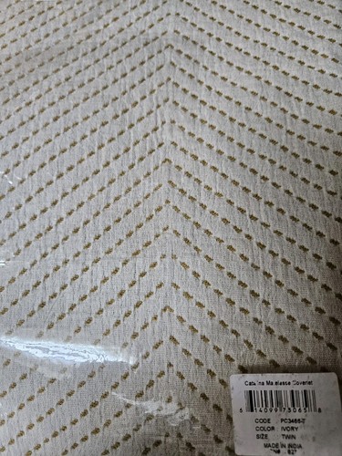 Annie Selke Pine Cone Hill Catalina Matelasse Cotton Blanket Twin NWT - Picture 2 of 3