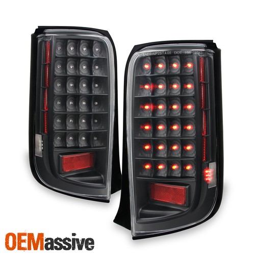 Fits 08-10 Scion Xb Bb Sport JDM Black Full LED Tail Lights Lamp Pair Left+Right