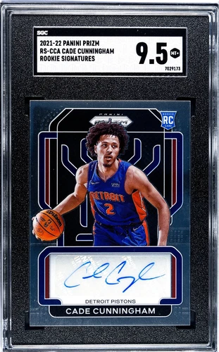 2021-22 Panini Prizm Cade Cunningham Rookie Signatures Auto SGC 9.5