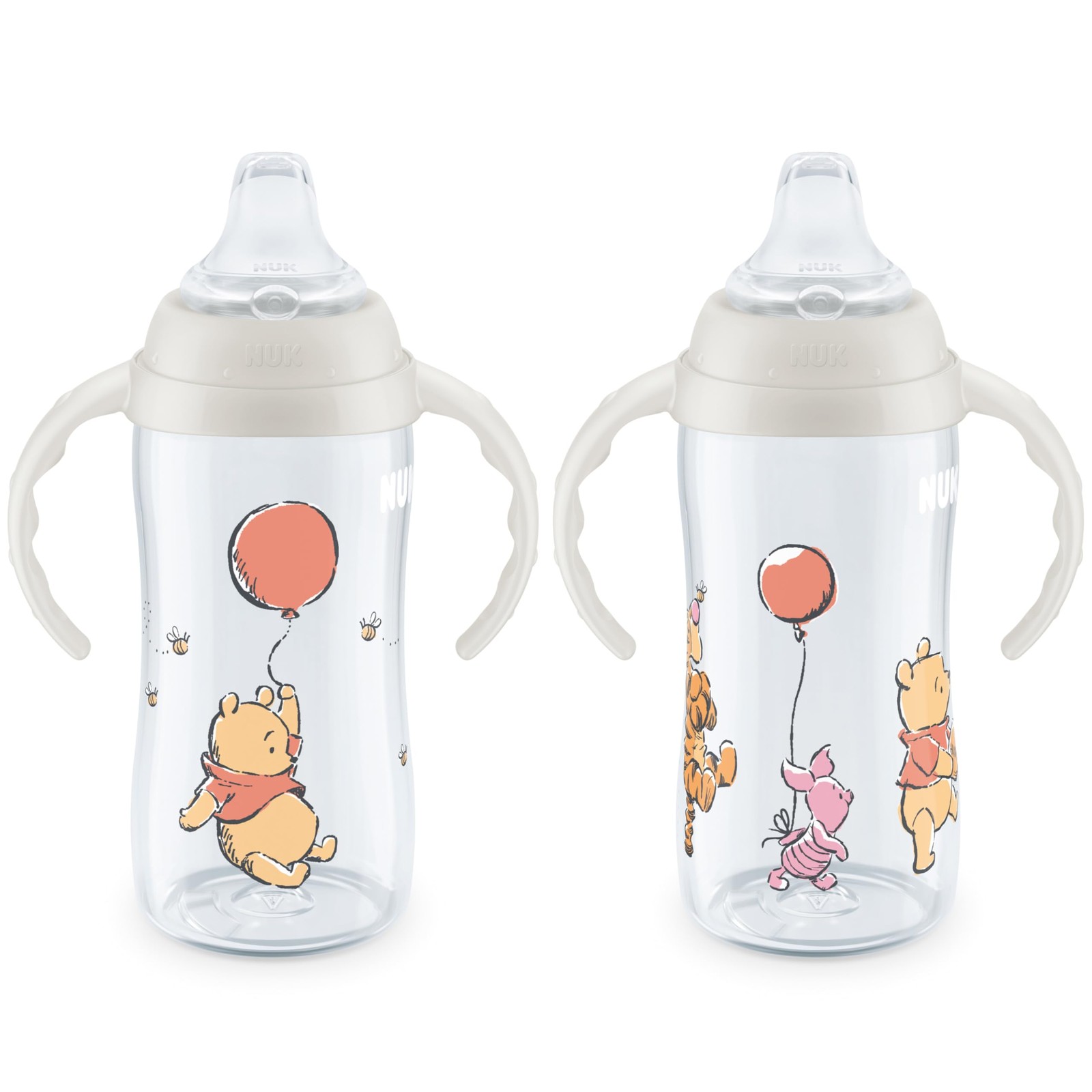 NUK Learner Cup, 10 Oz, Pack of 2, Pooh Bear 10 Ounces (Pack 2), 